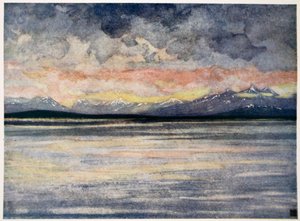 Bergen en Fjord tegenover Molde, 1905